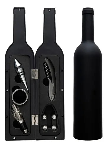 KIT ABRIDOR DE VINHO EM AÇO INOX - 5PÇS