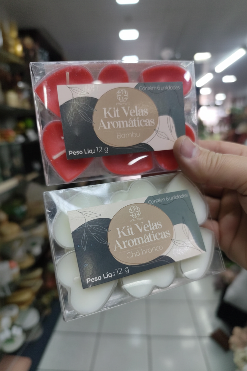 Vela Aromatica 6 Pecas Cera Parafina Essencia